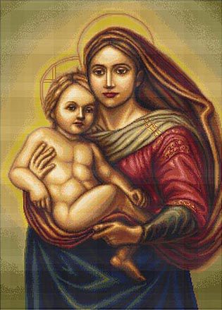 Набор для вышивания в технике гобелен LUCA-S "Сикстинская Мадонна" G419