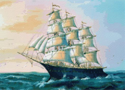 БСА3-069 Алмазная мозаика ТМ Наследие "Парусное судно"