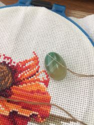 а04021-1 Магнит для игл (Кабошон из агата тонированного, 20*30*14мм +-2мм)