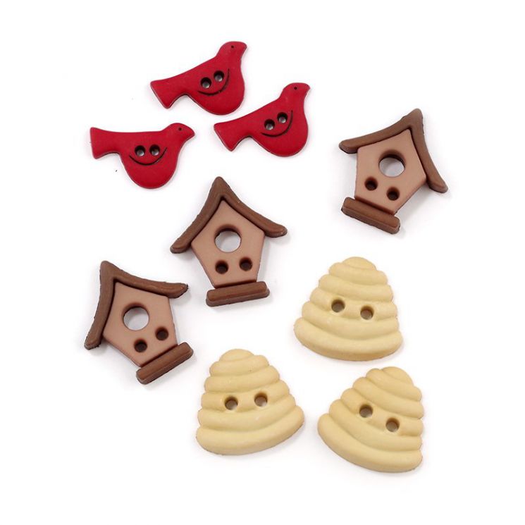 Набор декоративных пуговиц Jesse James "Птички"