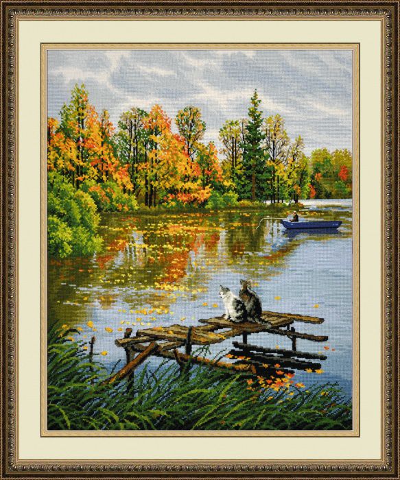 Набор для вышивания крестом ОВЕН "Маруська и Котовский" 850