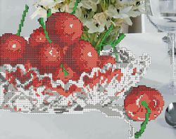 КБ-066 Схема для вышивания бисером ТМ Наследие "Вишня в хрустале"