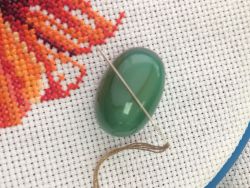а04021-3 Магнит для игл (Кабошон из агата тонированного, 20*30*14мм +-2мм)