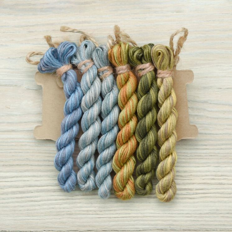 НМул-О-2401 Набор ниток OwlForest для схемы «Окошки» (ПНК) 40 каунт в 1 нить