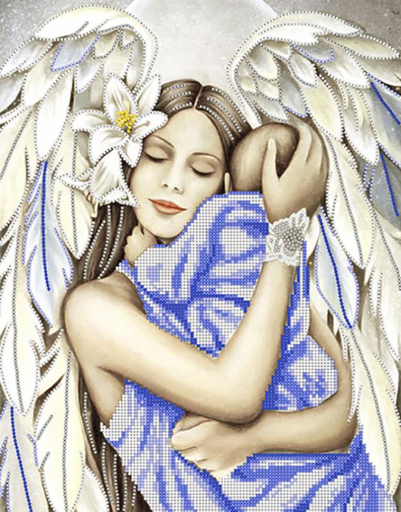 НКБ-162 Набор для вышивания бисером ТМ Наследие "Ангел и дитя"