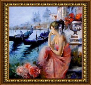 Алмазная мозаика DIY "Мечты о Венеции" G-150