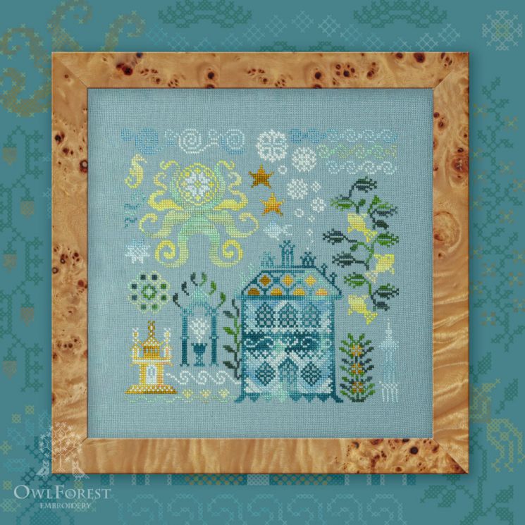 0029-АО-Н-3Mu Набор для вышивания СОВИНЫЙ ЛЕС  "Атлантида.Осьминог"