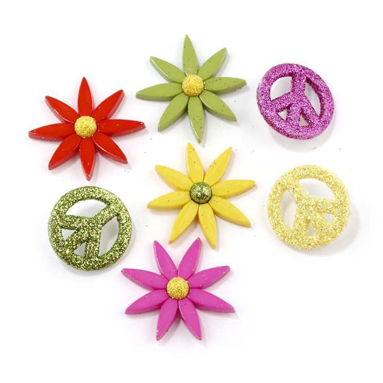 Набор декоративных пуговиц Jesse James "Дети цветов"