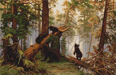 Набор для вышивания в технике гобелен LUCA-S "Утро в сосновом бору" G452