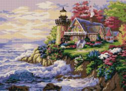 АМА2-004 Алмазная мозаика ТМ Наследие "Жизнь у маяка"