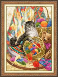 НЛ-045 Набор для вышивания Золотое руно "Пушистый помощник"