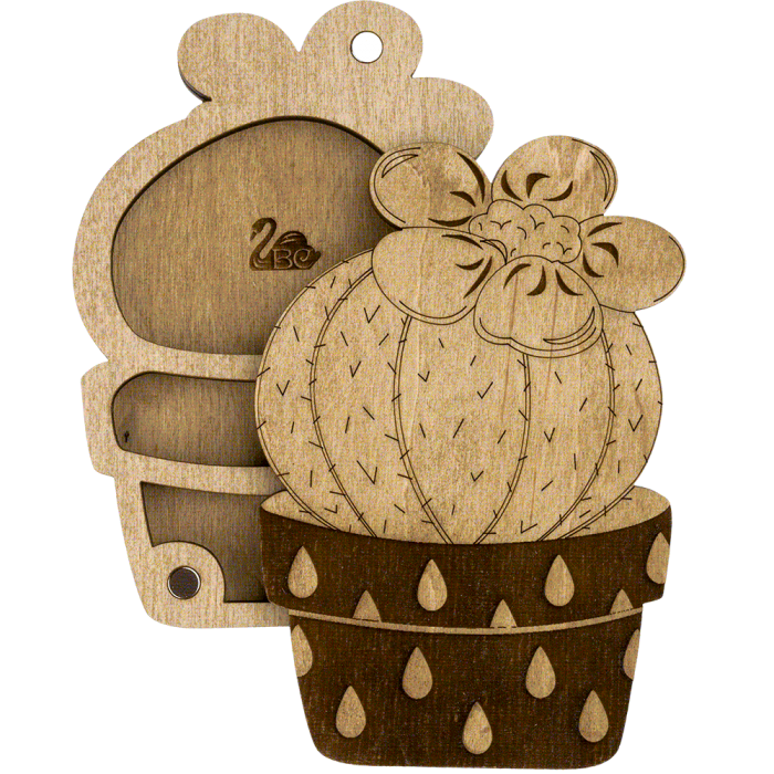 Органайзер для бисера с деревянной крышкой FLZB-098, 8*12см