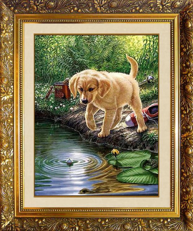 F-151 Алмазная мозаика МИЛАТО "Первая рыбалка"