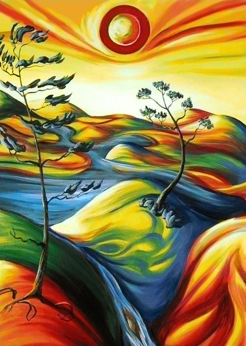 Ag 3443 Алмазная мозаика Гранни "Яркий пейзаж"