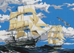 АМА2-012 Алмазная мозаика ТМ Наследие "Парусники"