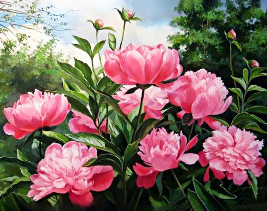 Ag 2304 Алмазная мозаика Гранни "Пионов цвет"