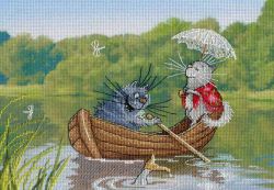 РК-505 Набор для вышивания М.П.Студия "Мы на лодочке катались"