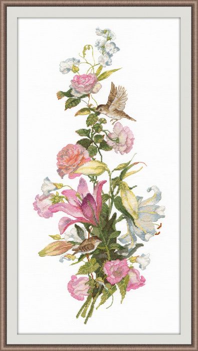 Набор для вышивания крестом ОВЕН "Цветочная композиция. Лилии" 999