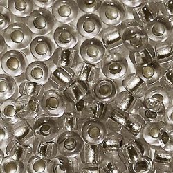 78141 Бисер темно-серый с серебряным центром (Preciosa) 