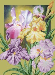 КБ-098 Схема для вышивания бисером ТМ Наследие "Ирисы"