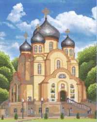 КБ-355 Схема для вышивания бисером ТМ Наследие "Храм Сергия Радонежского"
