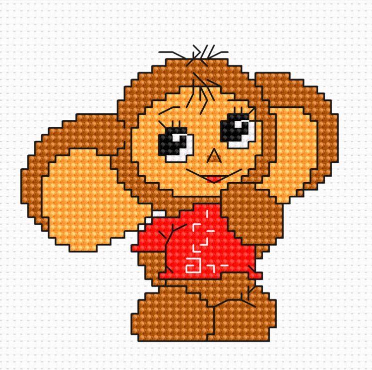 B066 Набор для вышивания Luca-S "Чебурашка"