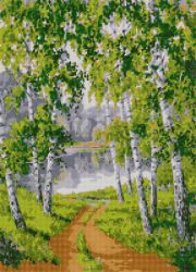 АМА2-025 Алмазная мозаика ТМ Наследие "Берёзовая роща"