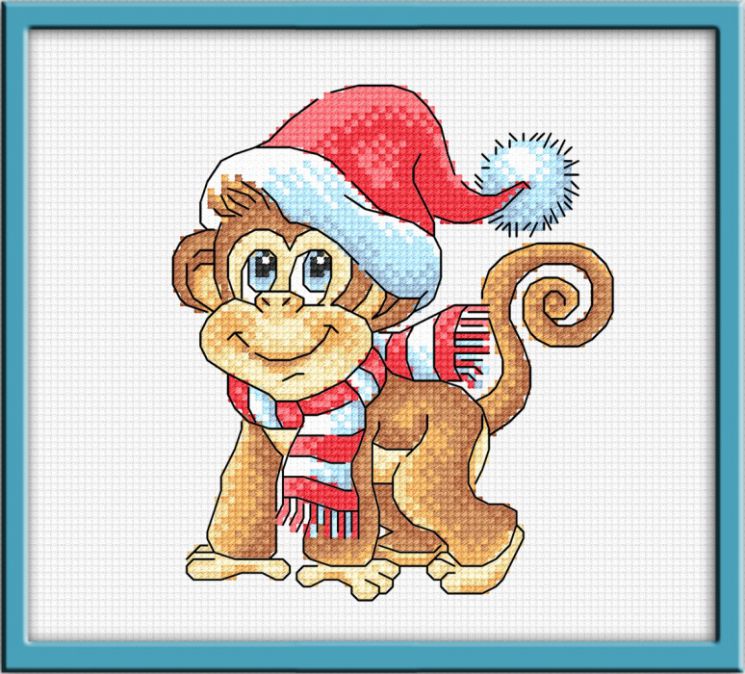 Набор для вышивания крестом ОВЕН "Малышка-мартышка" 803