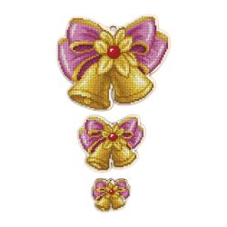 Набор для вышивания бисером WoodStitch "Подвес. Колокольчики", 17х29, SH-008