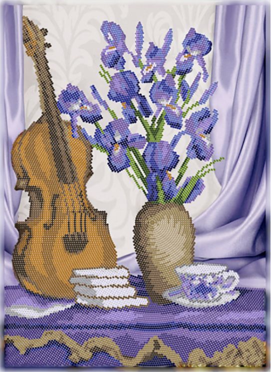 КБ-368 Схема для вышивания бисером ТМ Наследие "Цветочная мелодия"