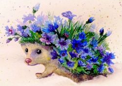 GX 26748 Картина по номерам Paintboy "Ёжик в цветах"