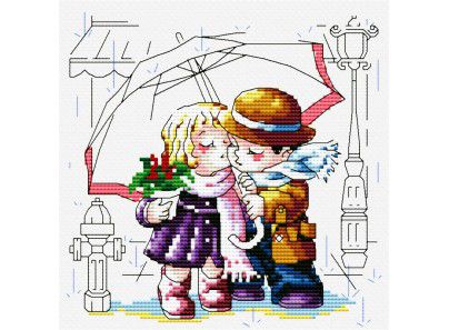 Набор для вышивания крестом Белоснежка "Романтика под зонтиком" 361-14