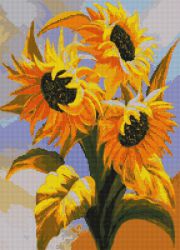 АМА2-035 Алмазная мозаика ТМ Наследие "Яркие подсолнухи"
