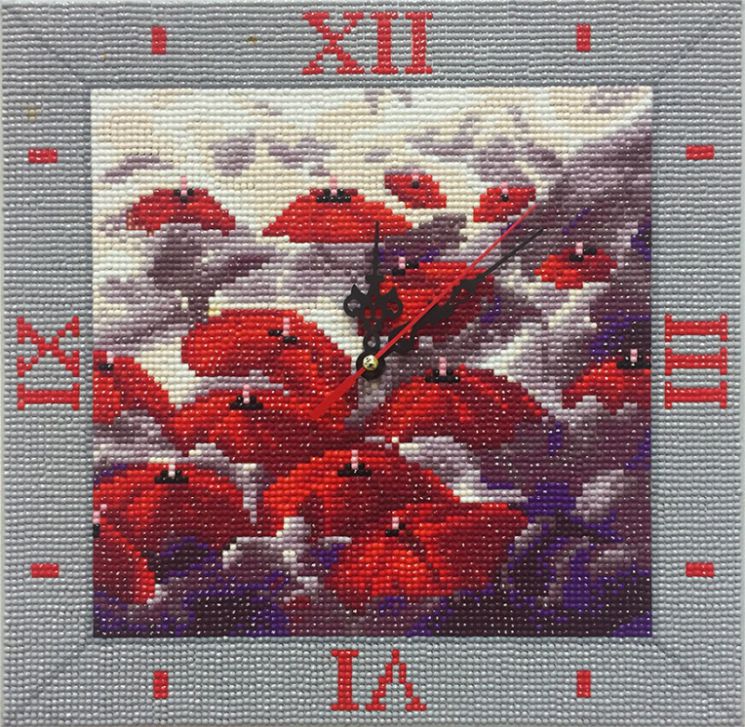 Алмазная мозаика Color Kit "Капризные зонты" часы 7303006P