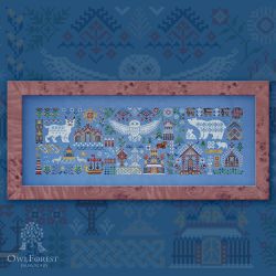 0097-Г-Н-3Mu Набор для вышивания СОВИНЫЙ ЛЕС  "Гиперборея" полный