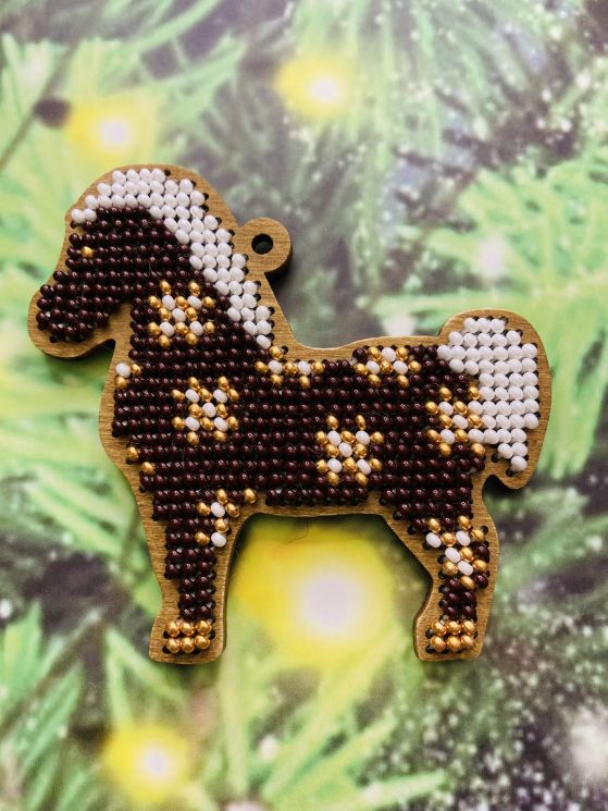 Сами с усамми. Набор для вышивания "Пони шоколадный с золотом" 7,5х7,5 см, арт. С189-03