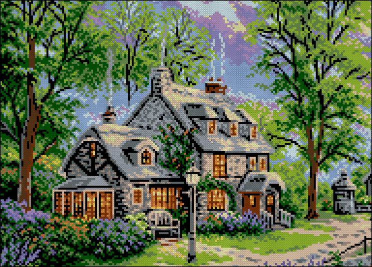 Набор для вышивания крестом ГЕЛИОС  "Усадьба" АА-026