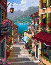 Ag 4655 Алмазная мозаика Гранни "Дорога к морю"