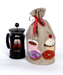 ПГЧ-1106  Грелка на чайник "ЧАЕПИТИЕ" (Перловка)