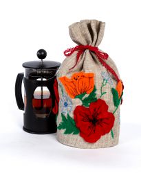 ПГЧ-1107 Грелка на чайник "МАКОВОЕ ПОЛЕ" (Перловка)