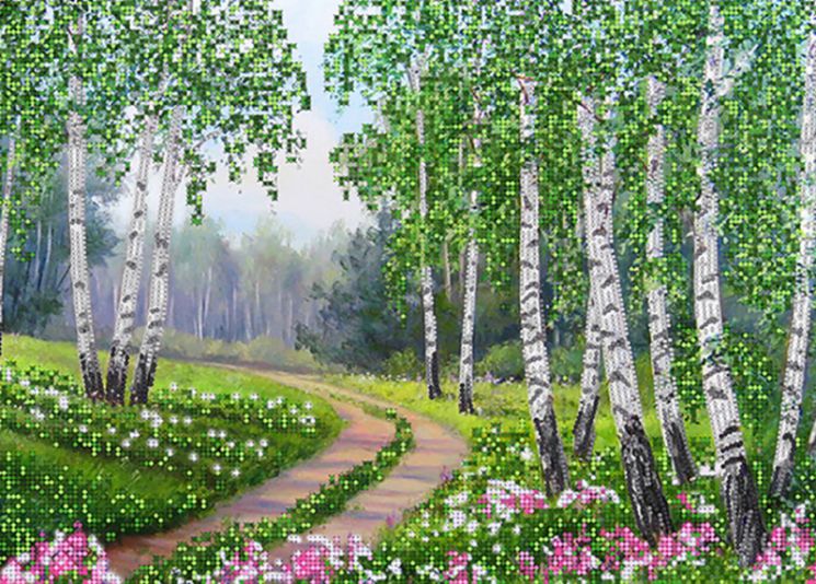 КБ-272 Схема для вышивания бисером ТМ Наследие "Сказочная роща"