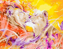 PK 19051 Картина по номерам PAINTBOY (GX 27008) "Душа львов" Эксклюзив