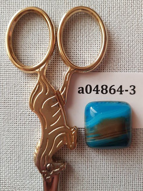 Магнит для игл (Кабошоны из агата тонированного синего квадрат, 20*20*8мм) а04864-3