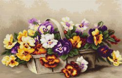 G503 Набор для вышивания Luca-S "Анютины глазки в корзине"