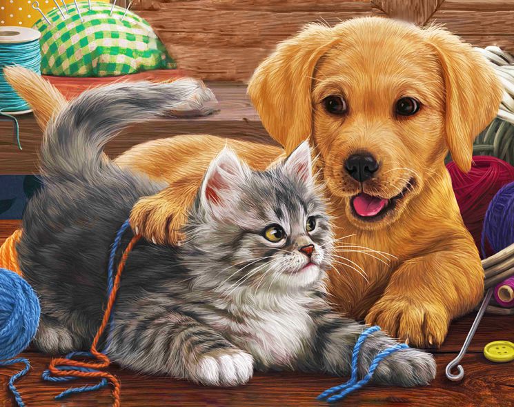 Ag 2486 Алмазная мозаика Гранни "Верные друзья"