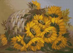 АМА2-056 Алмазная мозаика ТМ Наследие "Корзина подсолнухов"
