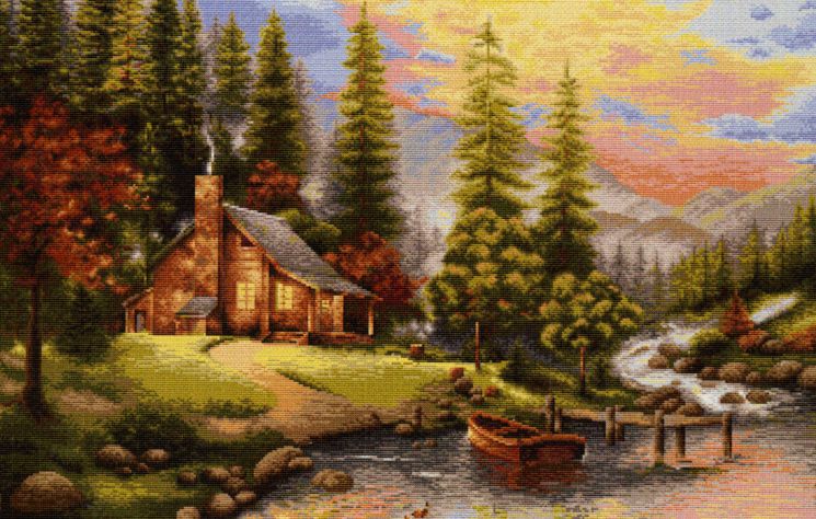 Набор для вышивания в технике гобелен LUCA-S "Горный пейзаж" G451