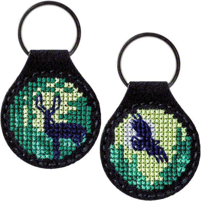 Набор для вышивания нитками на искусственной коже ВОЛШЕБНАЯ СТРАНА FLHL-015 4*9.5см