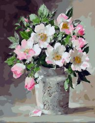 PK 33083 Картина по номерам PAINTBOY "Белый букет" Эксклюзив