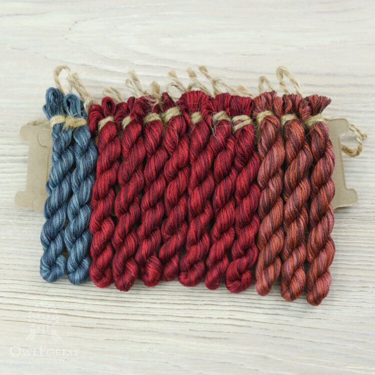 НМул-СКр86-3282 Набор ниток OwlForest для схемы «Северный край» (DMC) 28 каунт в 2 нити